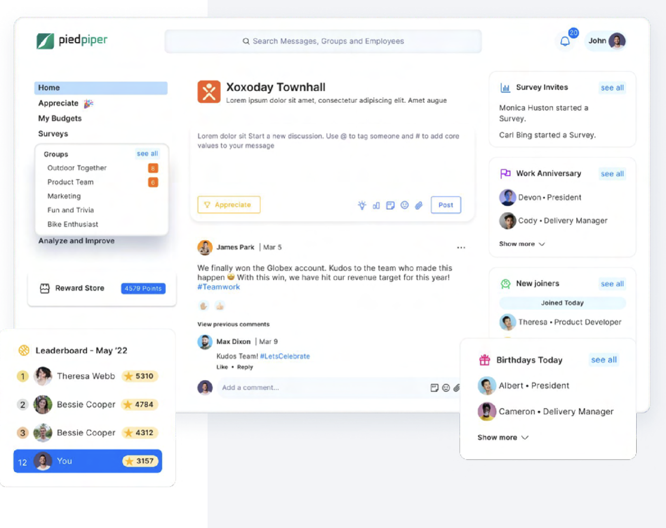 Connect & Align employees to your shared vision and goals
